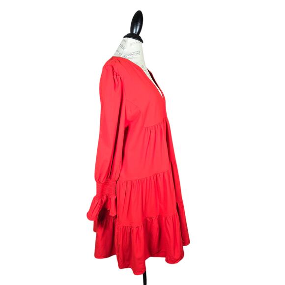 Pomander Place Kenzo Dress Womens XXLarge NEW Red Crepe Mini Swing Tuckernuck - Picture 1 of 10